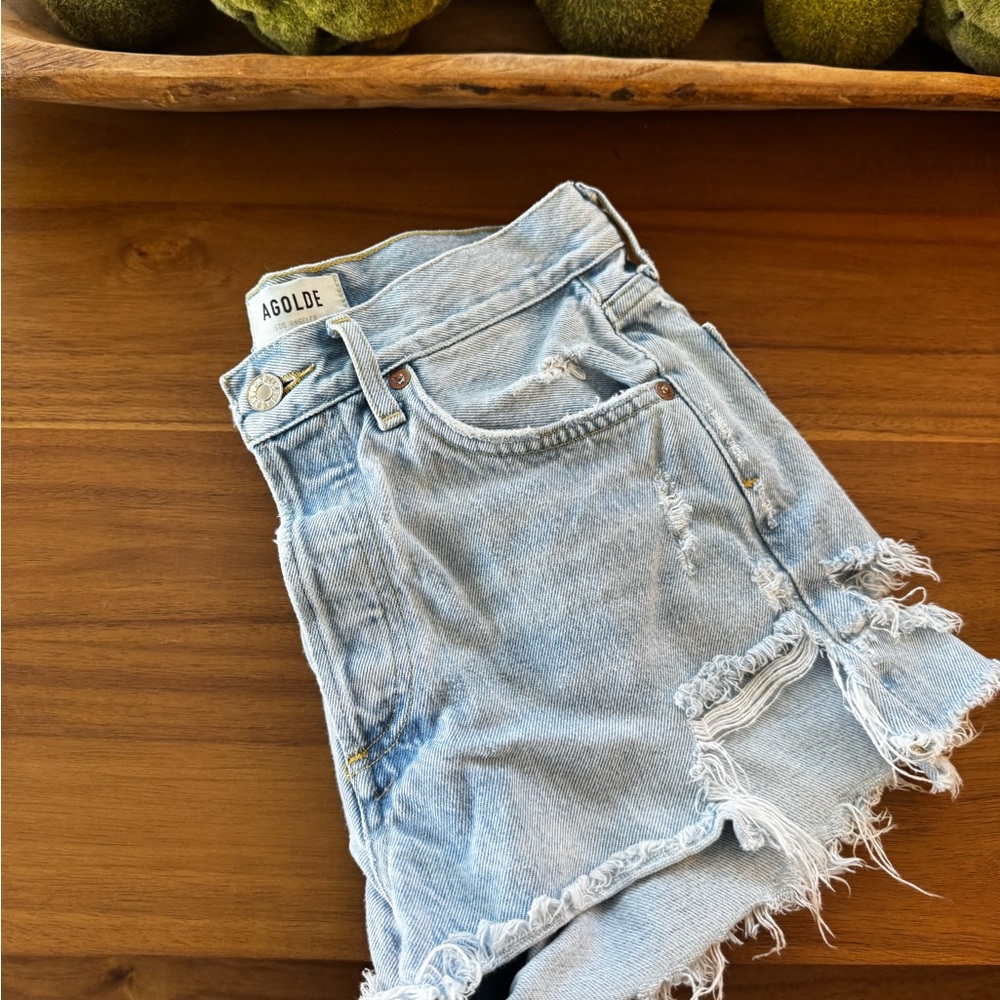 AGOLDE Parker Vintage Cut Off Denim Shorts